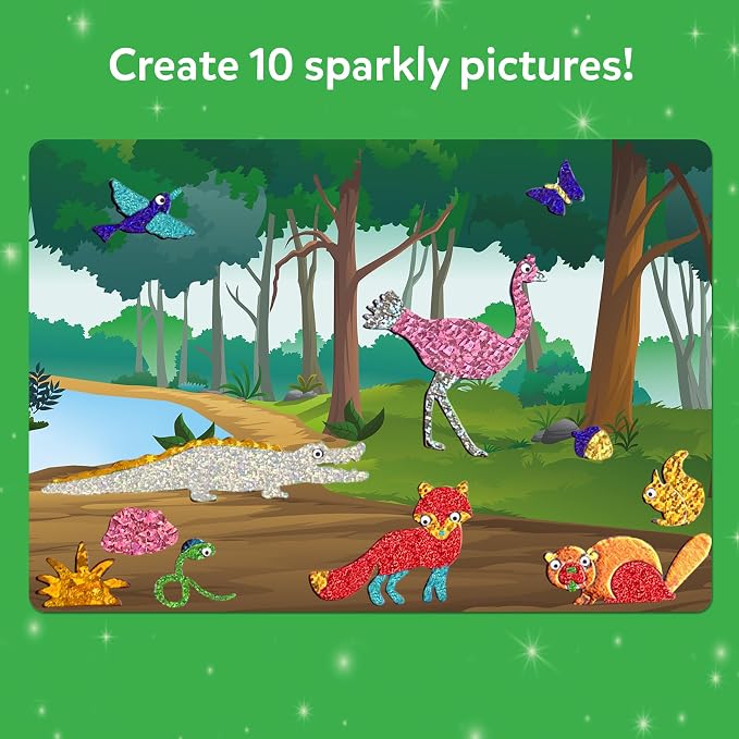 Skillmatics Foil Fun - Animals, No Mess Art for Kids, Travel Toys, Craft Kits, DIY Creative Activity, Screen-Free Entertainment, Gifts for Boys & Girls Ages 4, 5, 6, 7, 8, 9
