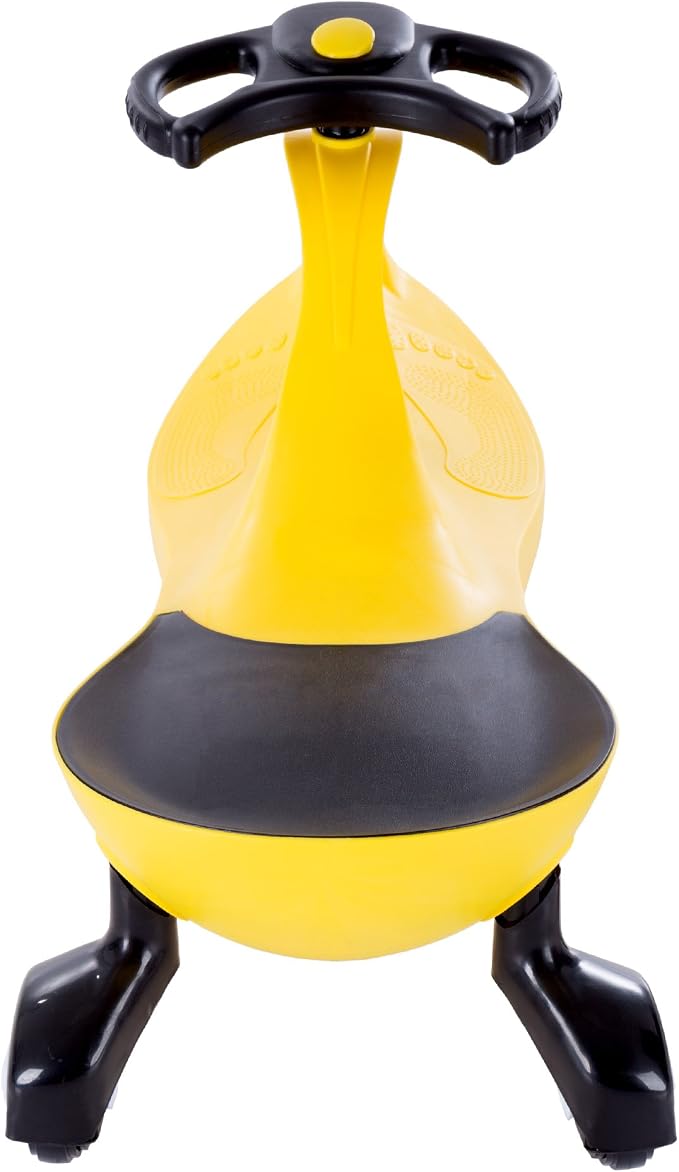 Wiggle Car - Ride on Toy for Ages 3 and Up - Toddler Ride on Toys with no Batteries, Gears or Pedals Just Twist, Wiggle, and Go by Lil’ Rider (Yellow)