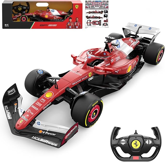 Voltz Toys Licensed 1:12 F1 Ferrari SF-25 Remote Control Vehicle - RC Series for Kids and Adults - 2.4GHz Racing Toy for Gift (1:12 Ferrari SF-25)