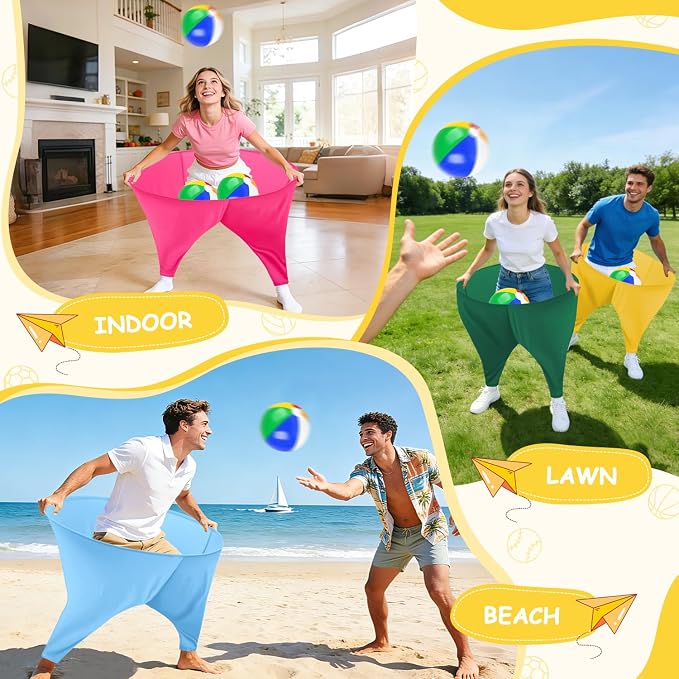 Granny Pants Yard Game Giant Granny Pants Outdoor Game Includes Bouncy Balls & Air Pumps Hilarious Outdoor Games for Adults and Family Backyard Gatherings Beach Games Team-Building Activities