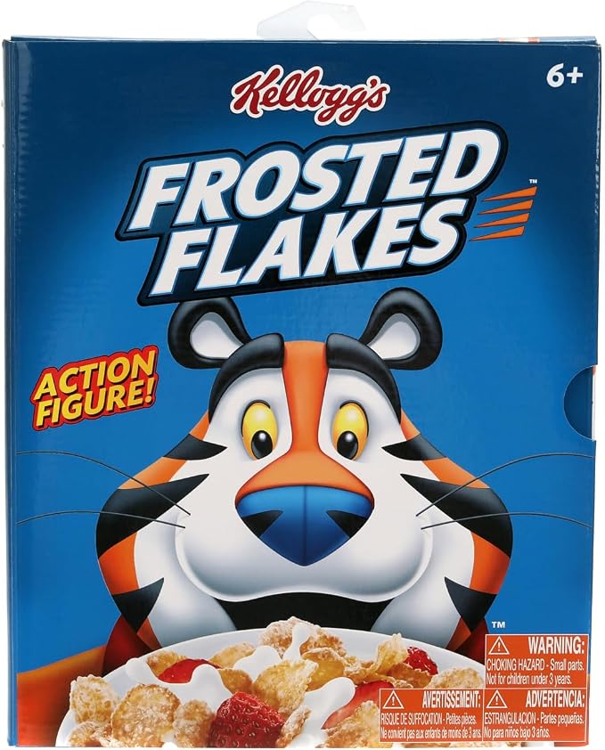 Jada Tony The Tiger Frosted Flakes 6" Action Figure, Highly Articulated, Collectible, Nostalgic Detail, Exclusive Packaging