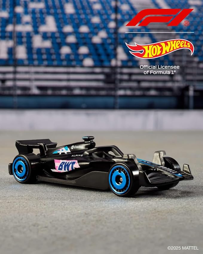 Hot Wheels Toy Cars Formula 1 5-Pack, Set of 5 1:64 Scale Die-Cast Vehicles Featuring F1 Racing Team Decos, Collectible Race Cars
