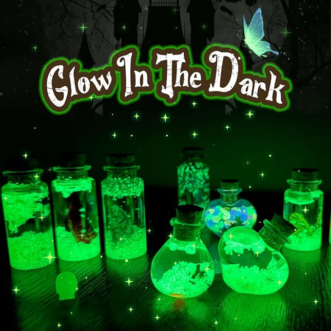 LDomet Magic Potions Kit for Kids - Mix 20 Fairy Dust Potion Bottles, Halloween Christmas Party Decorations, Creative Gift Craft Toy for Ages Boys Girls 6 7 8 9 10+