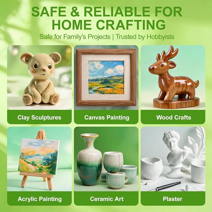 SEVENWELL 240ml Air Dry Clay Glaze, Gloss Clay Varnish Used for Preventing Clay from Surface Wear, Cracking, Scratches, Sealer for Air Dry Clay, Polymer Clay, ResinCrete, Pottery, Acrylic Paint