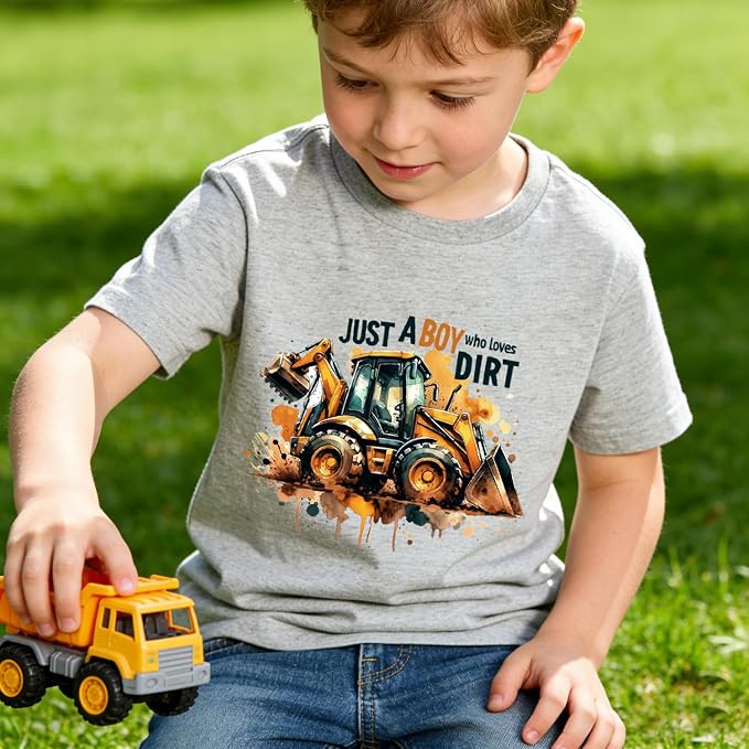 Construction Shirt Toddler Kids Tomatoes Racoon Graphic Tee Outfit Boy Girl Frog Christian Clothing 2-7 Years
