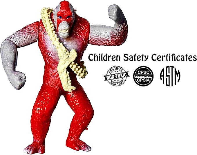 TwCare Set of 6 Monster x Kong: The New Empire, Dinosaur Dragon Toys Action Figures, Evolved Basic Exquisite Battle Roar B.E.A.S.T. Glove Shimo Frost Bite Mecha King Ghidorah Cake Toppers Pack