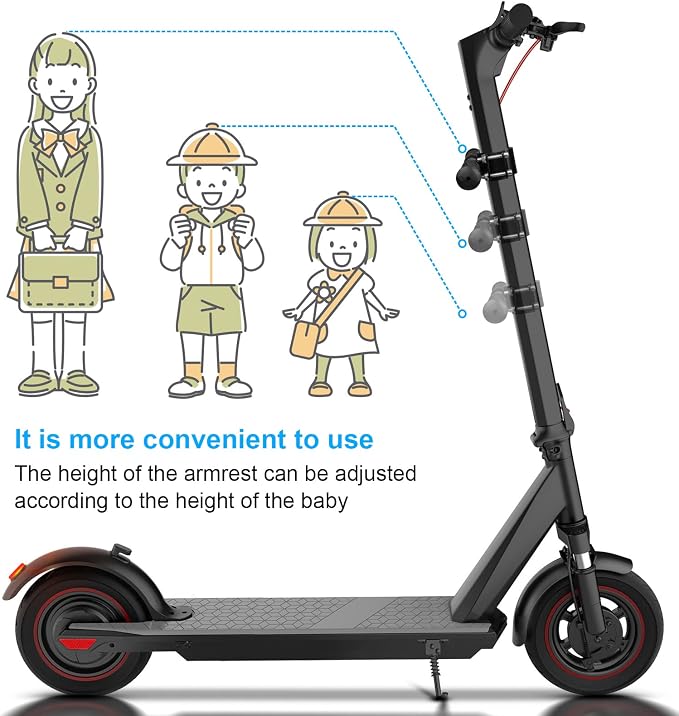 Ainiv Electric Scooter Handlebar for Kids, Child Safe Handrail, Adjustable Children's Handle Grip, Aluminum Alloy Armrest Handle Bar for Xiaomi Mijia M365 Electric Scooter Skateboard Accessory Parts