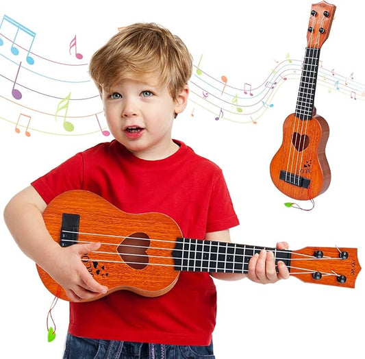 Kids Toy Classical Ukulele,17 Inch 4 Strings Guitar Ukulele Musical Toy,Educational Guitar Toy for Toddlers and Preschoolers