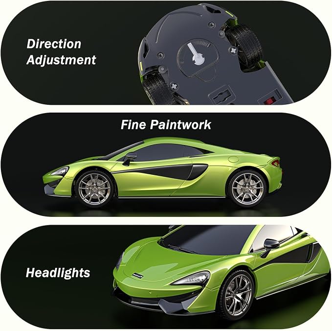 AEROQUEST McLaren Remote Control Car,Officially Licensed MCLAREN 570S,1:24 Scale Toy Car for Kids,Electric Sport Racing Hobby RC Cars,Birthday Gift for Boys and Girls（Green）