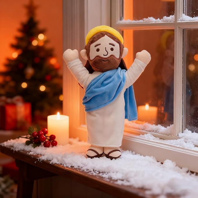 Yelakey 13" Jesus Plush Jesus Stuffed Doll Christian Plushie Doll for Easter Christmas Church Religious Gifts for Kids Adults