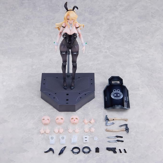 Pipigirl Snail Shell 1/12 Scale Plastic Model Action Figures Kits, Rabbit Reaction Force Elena, Anime Collectible Action Figures