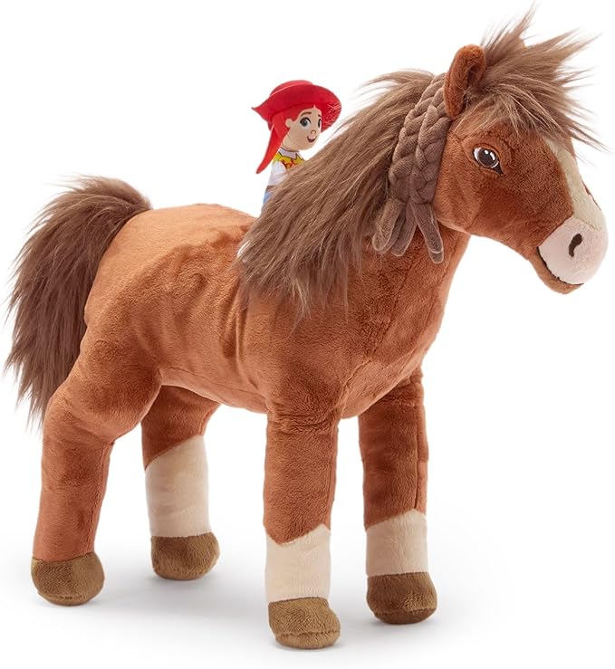 Disney Store Official Toy Story Plush Jessie & Daffodil, Iconic Cuddly Toy Character with Embroidered Details, Intricate Sculpting and Soft Plush Features, Suitable for All Ages