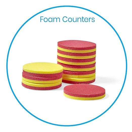 hand2mind Foam Two-Color Counters, Red and Yellow, Manipulatives, Chips, Math Bingo, 200 Count