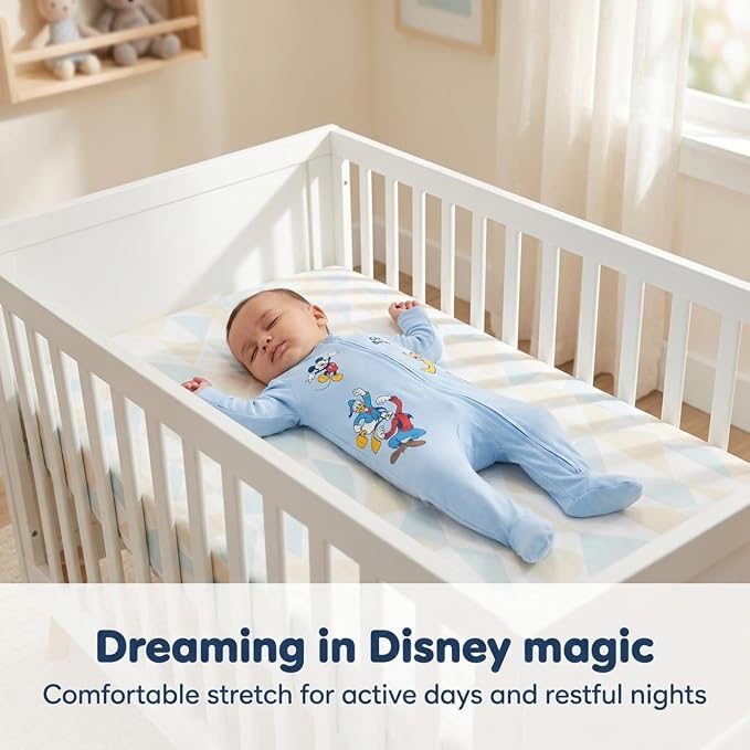 Disney Baby Boys' 2-Pack Footed One-Piece Sleep N' Play Newborn to Infant