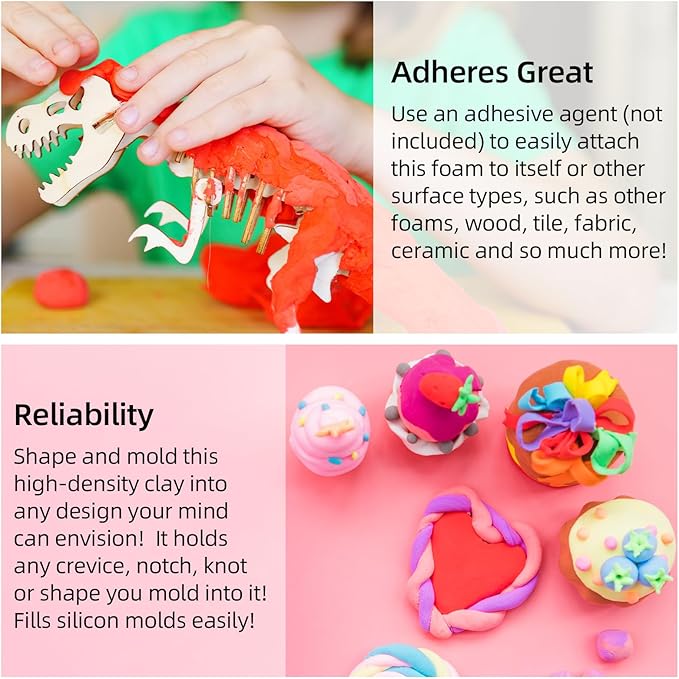 Moldable Cosplay Foam Clay Brown Colors (300g) – High Density and Quality for Intricate Designs | Air Dries to Perfection for Cutting with a Knife or Rotary Tool, Sanding or Shaping