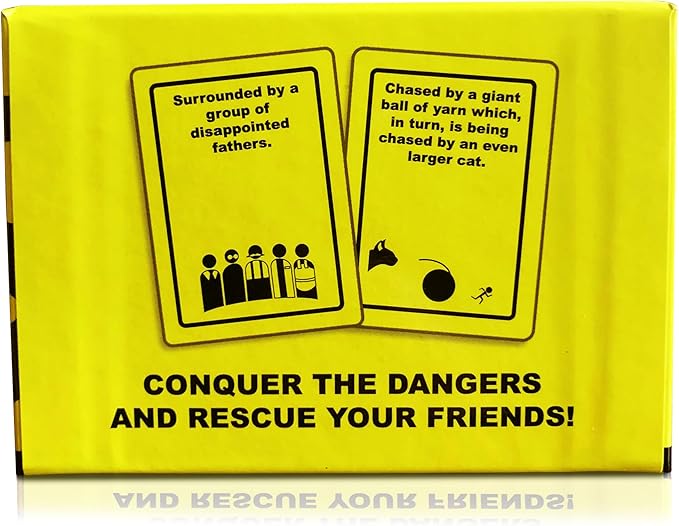 ORIGAMI WHALE Danger The Game: The Card Game of Bizarre Dangers and Rescues - Family & Adult Game Night - Easy to Learn - Party Games - Family Board Games - 3+ Players