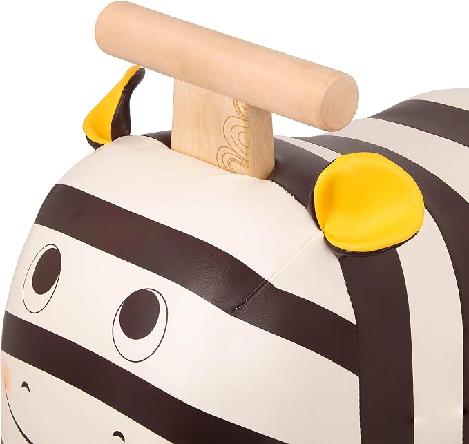 B. toys – Ride-On Zebra – Ride-On Toy for Toddlers – Soft Seat – Wooden Toys – 18+ Months – Zippity Zebra