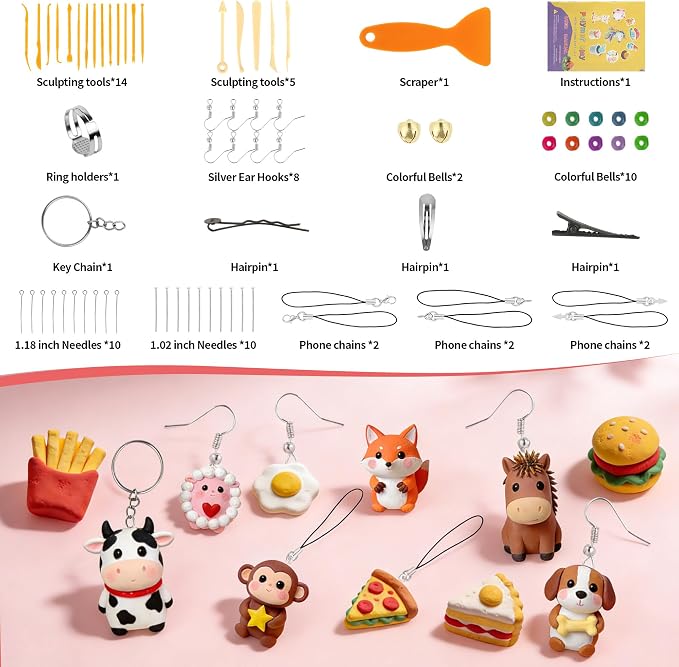 Artpar Polymer Clay Kit, 82 Colors Oven Bake Clay for Kids,DIY Modeling Clay Art Craft Beginners Set with Carving Tools and Accessories, Non-Sticky, Non-Toxic, Ideal Gift for Adults Artlists