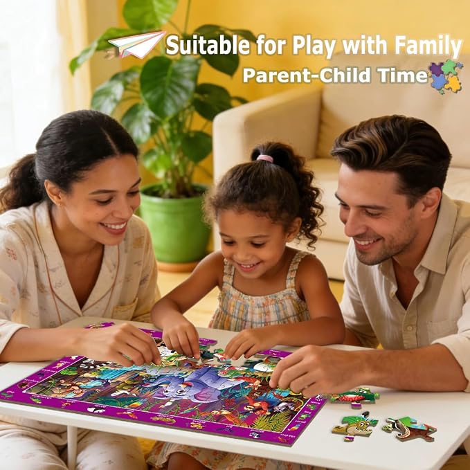 4 Packs 100 Piece Puzzles for Kids Ages 4-6 - Jigsaw Puzzles for Kids Ages 6-8 8-10 100 Piece Jigsaw Puzzle for Adults Toddler Children Learning Educational Puzzles Toys Gifts for Girls Boys