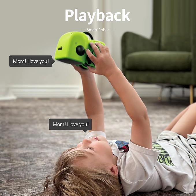 GILOBABY Interactive Talking Robot for Boys, Smart Toy with Touch Control, Playback Mode, Dancing, Singing, Educational Gift for 3-7 Year Old Kids (Green)