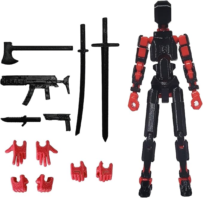 FoxVilla Assembly Completed T13 Action Figure, Titan 13 3D Printed Action Figure, 3D Printed Titan13, Assembled Dummy 13 Lucky 13 Toy Figure