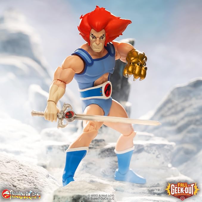 Super7 Deluxe Thundercats Lion-O - 7" Thundercats Action Figure with Accessories Classic Cartoon Collectibles and Retro Toys