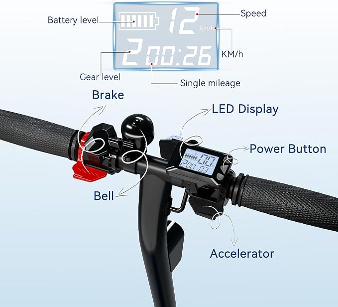 Electric Scooter for Big Kids/Teens - 250W Motor, 15.5 mph Top Speed, Rear Foot Brake, Folding E-Scooter for Riders