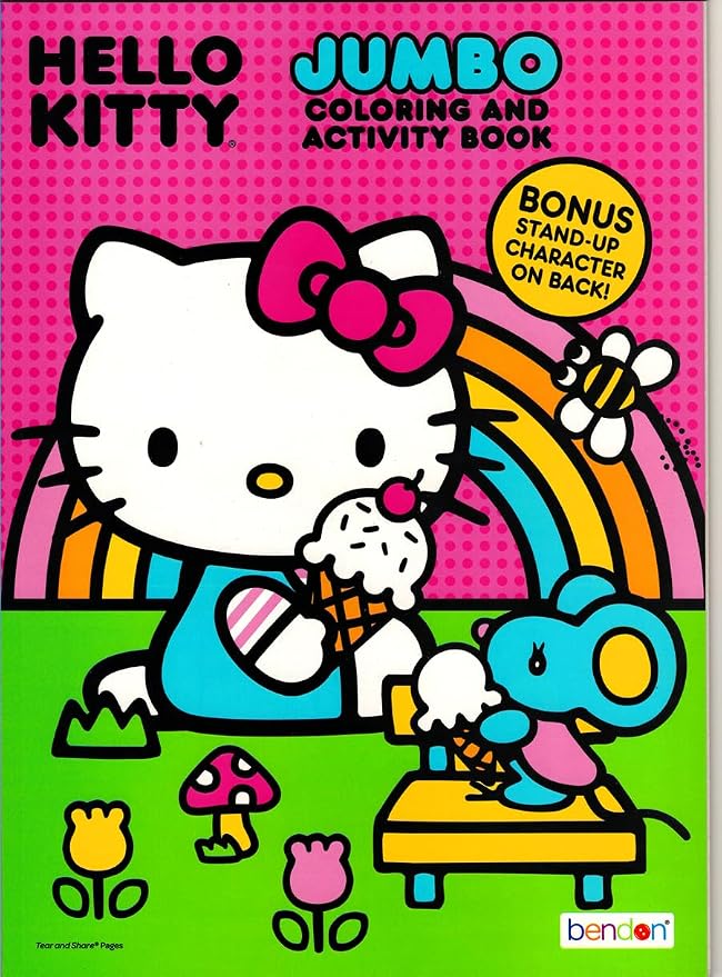 Hello Kitty Coloring and Acitivty Book Super Bundle for Kids, Girls – Set Includes Stickers, Kids Coloring Book and More