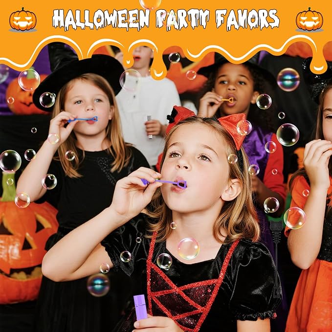 Halloween Party Favors Mini Bubble Wands 30PCS Halloween Goodie Bag Stuffers Treat Bag Fillers for Kids Halloween Bubbles No Candy Trick or Treat Toys Classroom Prizes Outdoor Gifts for Boys Girls