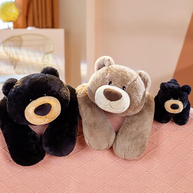 OSOCU® Microwavable & 1.8 LB Weighted Stuffed Animal - Brown Bear Heating Pad with Lavender & Tourmaline - Soothing Warm Heatable Plush Toy for Menstrual Cramps, Muscle Aches, Shoulder Tension