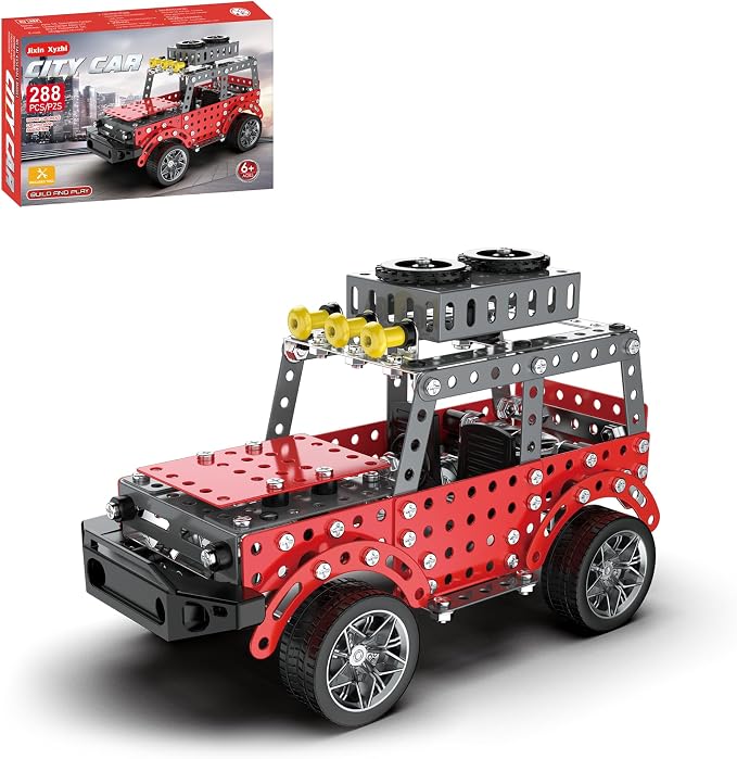 Jixin Xyzhi 3D Metal Model Kit Off-Road Car Building Set for Kids & Adults Ages 8+ – STEM Engineering DIY Assembly Toy with Tools for Family Fun & Gift Giving (Big Off-Road car)