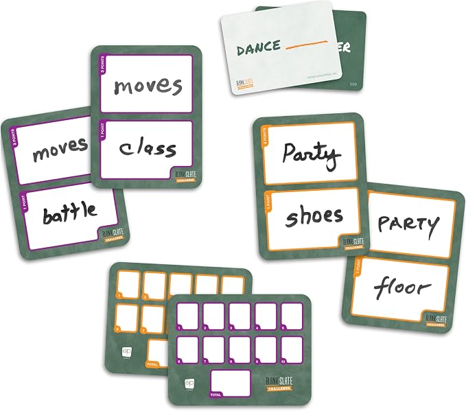 Blank Slate: Challenge, A Fresh Take on The Classic, Creative Word Matching Fun with 150 Word Prompts, Match Words to Score Points & Win, Great Travel Party Game Experience for 2 or 4 Players