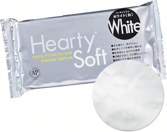 Activa Hearty Soft Clay, White, Lightweight Air Dry Clay 180g (6.3 oz) | Fine & Flexible Texture Perfect for Flowers, Sweets & Deco, Miniature Food