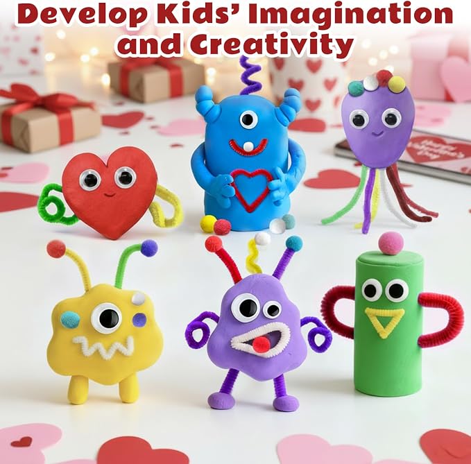 DIY Air Dry Clay Kit Party Favors for Kids-Pack of 1.05-Ounce Modeling Clay Crafts for Kids Ages 3+ Gifts Toys for Girls Boys Birthday Easter