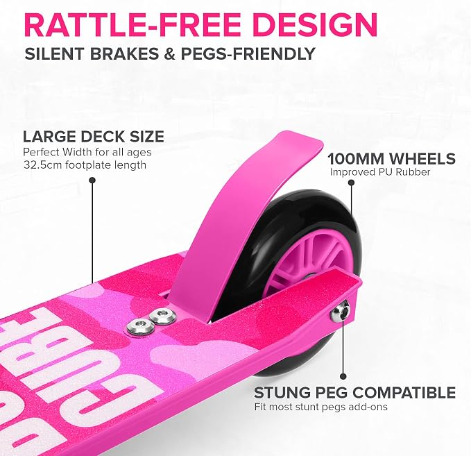 BOLDCUBE Stunt Scooter for Kids Ages 6-12 8-12 Years | Freestyle Pro 360° | Aluminium Deck | ABEC 7 | Micro Crystalized Deck