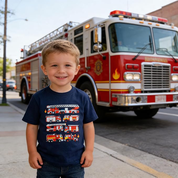 Funnycokid Toddler Boys Shirts Graphic T-Shirt Kids Short Sleeve Tees 2-7 Years