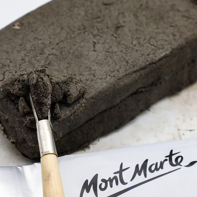 Mont Marte Air Hardening Modelling Clay 1.1lb (500g) in Granite, Stone Colored Clay for Sculpting, Subtle Shimmer Effect, Ideal for Professional Modelling and Crafts