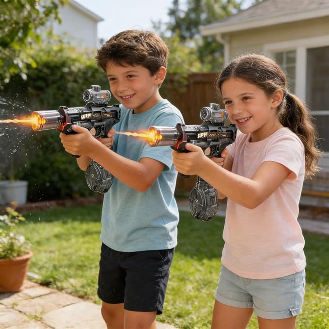 Handwell Electric Water Gun for Adults Kid, Led Light-Automatic Squirt Water Gun, Large Capacity Ultimate Water Blaster 23-33 FT Long Range, Summer Outdoor Toys, Beach Swimming Pool Water Fighting Toy