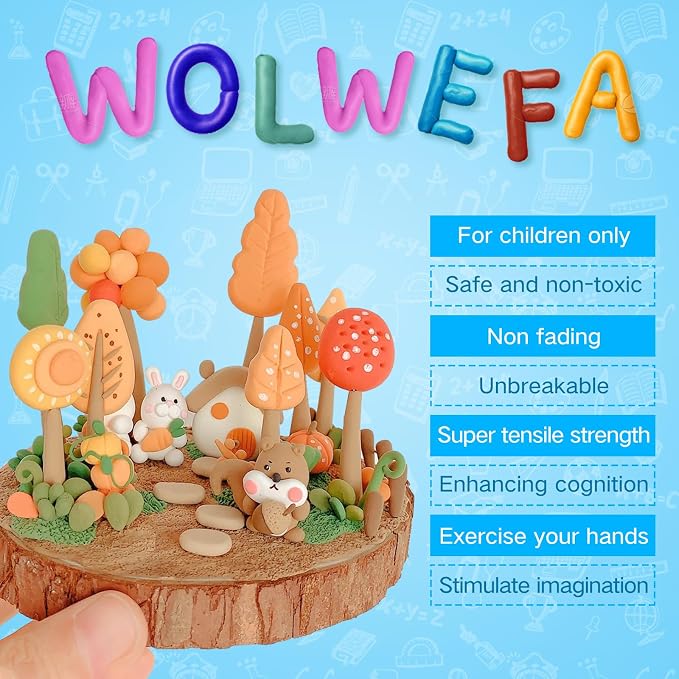 Blue Air Dry Clay 72 Packs Foam Clay Air Dry Foam Clay for Kids, Moldable Super Light Weight Clay Perfect for Arts, Crafts, Classroom Teaching