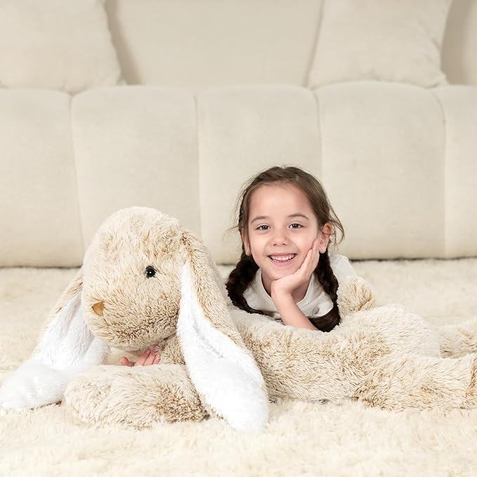 BENINY Large Bunny Stuffed Animal 31", Giant Rabbit Plush Toy for Girls Boys Kids, Big Cuddly Easter Gift for Girl Chirstmas Birthday