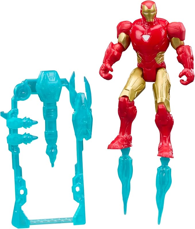 AVENGERS Marvel ActionVerse Iron Man Action Figure & Accessories, 4.5-Inch (11.4 CM) Super Hero Toys & Figures for Kids, Ages 4+