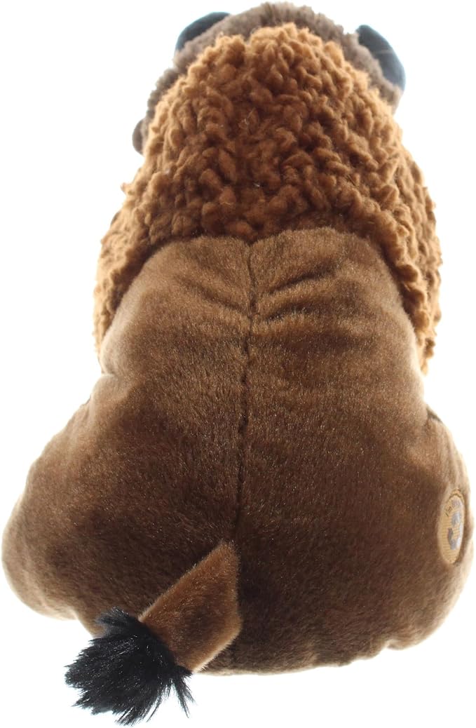 The Petting Zoo Bison Stuffed Animal, Gifts for Kids, Wild Onez Zoo Animals, Sitting Bison Plush Toy 12 inches