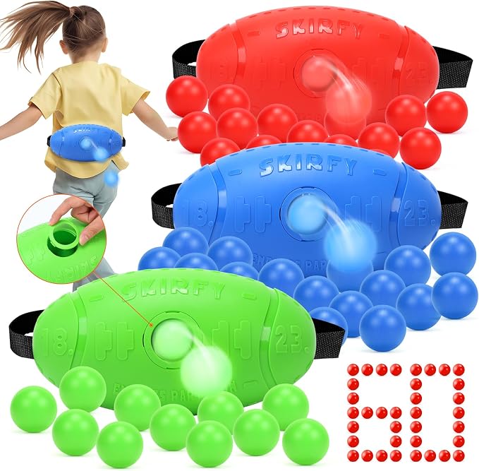 Skirfy Shaking Swing Balls Party Game,3 Pack Floor Game Party Favor Carnival Birthday Game for Kids Adult with 60 Balls, Outdoor Indoor Toys for Boys Girls, Easter Party Games Kids Toys