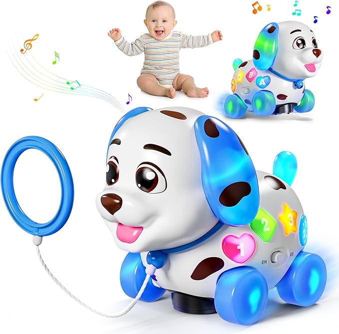 Musical Toys for 1 Year Old Boy Gifts, Baby Toys 6-12-18 Months, Learning Puppy Toy for 1 Year Old Boy Gifts, Bilingual Educational with Music Light, 1st Birthday Gift for Boy Girl, Toddlers
