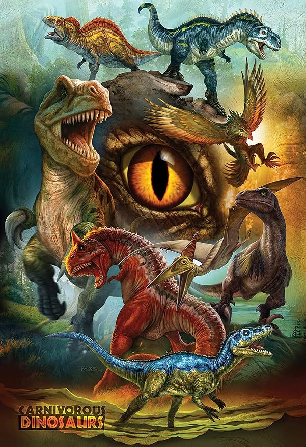 EuroGraphics 6100-0359 Carnivorous Dinosaurs 100-Piece Puzzle