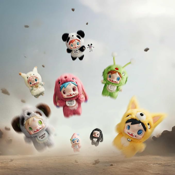 POP MART POLAR-Monster Baby Collection Series Plush Pendant Ver.1 Blind Box, Collectible Toys Decorations, Holiday Birthday Gifts for Girls and Boys, Whole Set