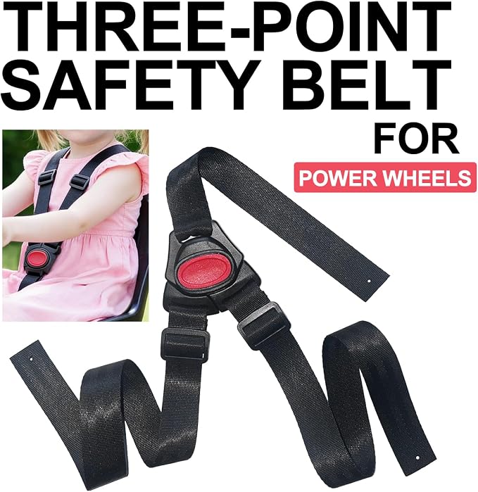 Portable Adjustable Seat Belt for Kids Ride on Power Wheels Toy Car,Baby Stroller Straps Harness Compatible with Wooden High Chair& Toddler Golf Cart (3P)