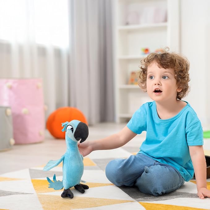 Rio Jewel Plush Toy – Soft Parrot Stuffed Animal Blue Macaw Plush, Cute Rio Movie Jewel Bird Character Plushie Gift for Kids and Fans