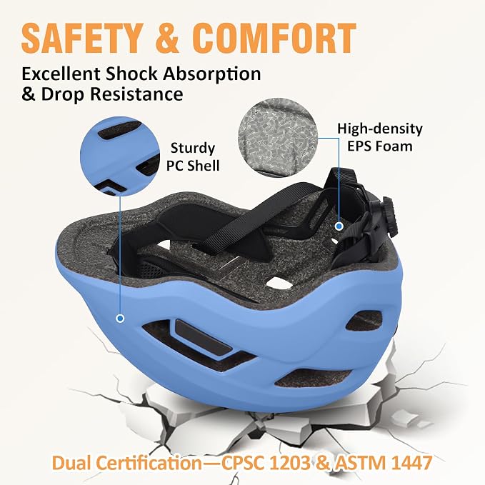 Kids Bike Helmet for Toddlers, Boys and Girls, Lightweight & Adjustable for Age 1-3-8, Multi-Sport Helmet for Bicycle, Kick Scooter, Skateboard, Roller/Inline Skate