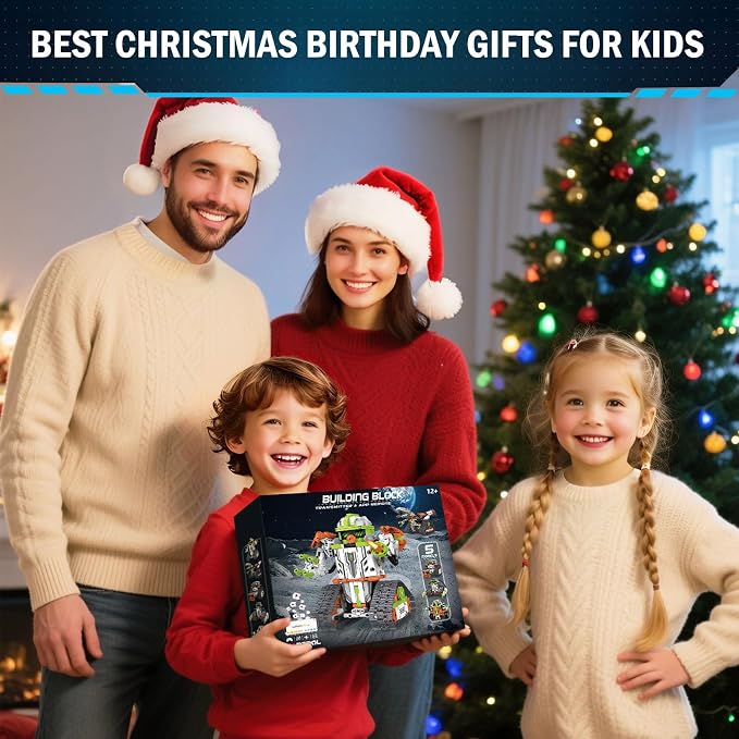 STEM Robot Building Kit with Remote Control for Boys Age 6-13, Coding Robotic Technic Toys Birthday Gifts for Kids, 5 in 1 Science Kit Robotic Models with 539 Pieces